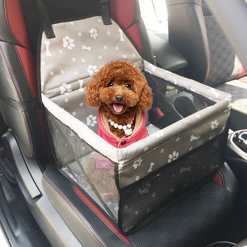 Pet Dog Car Carrier Bag Pad Waterproof Dog Seat Basket Safe Carry Cat Puppy Bag Travel Mesh Hanging Bags Car Seat Cover Fold