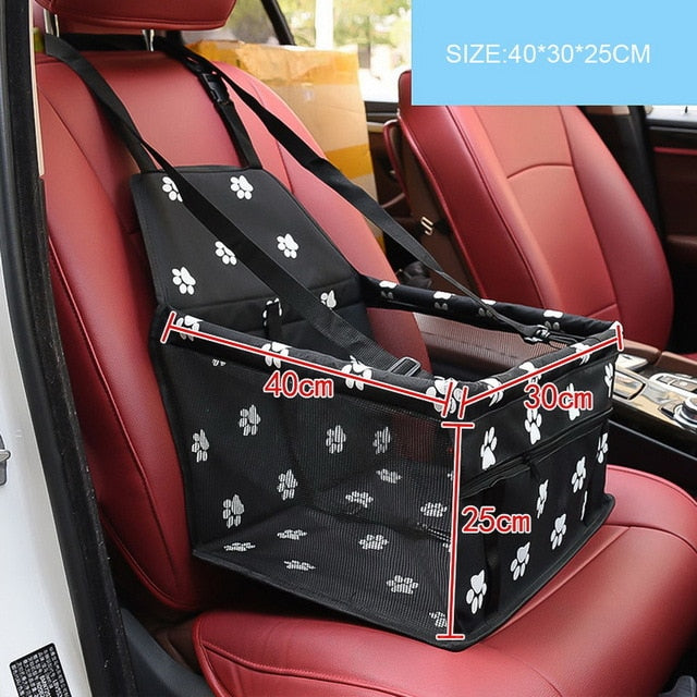Pet Dog Car Carrier Bag Pad Waterproof Dog Seat Basket Safe Carry Cat Puppy Bag Travel Mesh Hanging Bags Car Seat Cover Fold