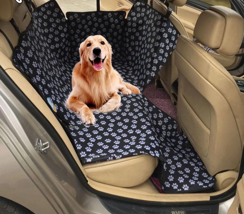 Pet Car Seat Cover - Cars, Trucks and Suvs Luxury Full Protector /Extra Side Flaps, Seat Belt Openings - Hammock Convertible for Your Pet - Waterproof, Non-Slip - Machine Washable